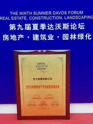 中王集团荣获2015年夏季达沃斯中国房地产百强企业